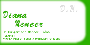 diana mencer business card